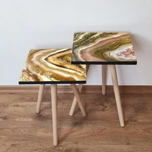 2Shp460 - Multicolor Multicolor Nesting Table (2 Pieces)