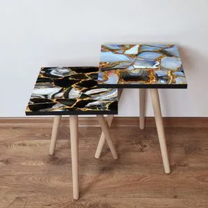 2Shp468 - Multicolor Multicolor Nesting Table (2 Pieces)