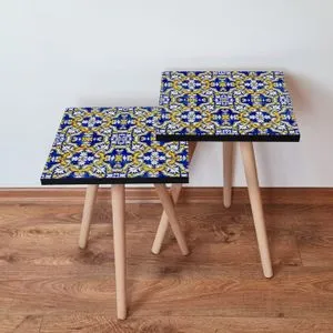 2Shp47 - Navy Blue Navy Blue
Blue
Yellow Nesting Table (2 Pieces)