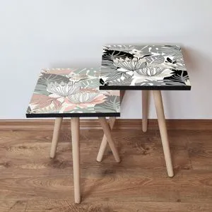 2Shp472 - Multicolor Multicolor Nesting Table (2 Pieces)