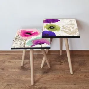 2Shp489 - Multicolor Multicolor Nesting Table (2 Pieces)