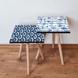 2Shp493 - Navy Blue Navy Blue
Blue
White Nesting Table (2 Pieces)