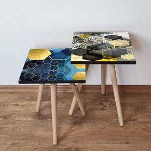 2Shp495 - Multicolor Multicolor Nesting Table (2 Pieces)