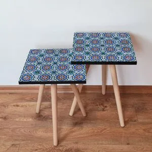 2Shp50 - Multicolor Multicolor Nesting Table (2 Pieces)
