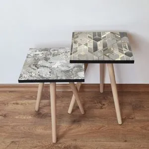 2Shp508 - Grey Grey
Gold
Beige Nesting Table (2 Pieces)