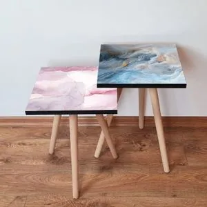 2Shp509 - Multicolor Multicolor Nesting Table (2 Pieces)