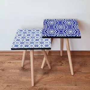 2Shp511 - Navy Blue Navy Blue
White Nesting Table (2 Pieces)