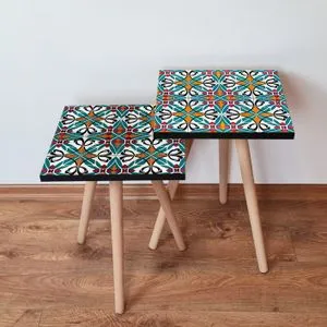 2Shp512 - Multicolor Multicolor Nesting Table (2 Pieces)
