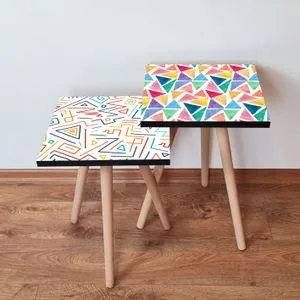 2Shp514 - Multicolor Multicolor Nesting Table (2 Pieces)