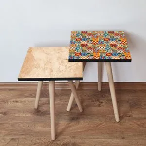 2Shp515 - Multicolor Multicolor Nesting Table (2 Pieces)