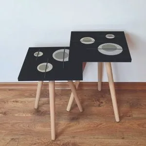 2Shp65 - Black Black
Beige
Grey Nesting Table (2 Pieces)