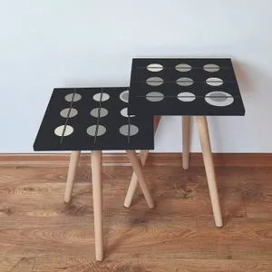 2Shp66 - Black Black
Beige
Grey Nesting Table (2 Pieces)