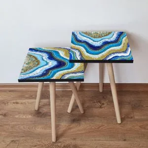 2Shp72 - Multicolor Multicolor Nesting Table (2 Pieces)