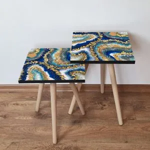 2Shp73 - Multicolor Multicolor Nesting Table (2 Pieces)