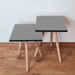 2Shp8 - White White
Black Nesting Table (2 Pieces)
