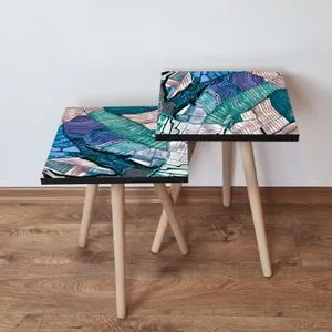 2Shp80 - Multicolor Multicolor Nesting Table (2 Pieces)