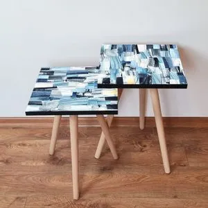 2Shp82 - Blue Blue
Navy Blue
White Nesting Table (2 Pieces)