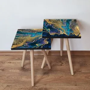 2Shp91 - Multicolor Multicolor Nesting Table (2 Pieces)