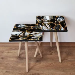 2Shp99 - Black Black
Gold
White Nesting Table (2 Pieces)