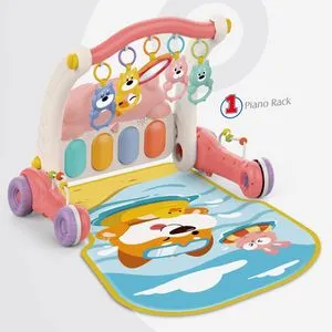 2u1 interaktivna guralica i teretanica pink