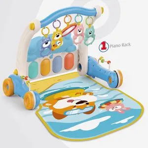 2u1 interaktivna guralica i teretanica plava