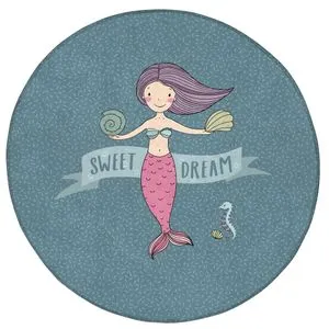 3D prostirka "Princeza-sirena" (prečnik 75 cm)