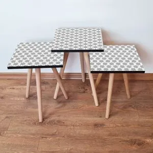 3Shp10 - White White
Black Nesting Table (3 Pieces)