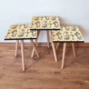 3Shp11 - Beige Beige
Blue
Black
White Nesting Table (3 Pieces)
