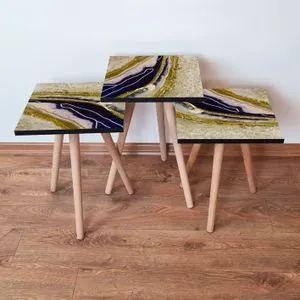 3Shp114 - Navy Blue Navy Blue
Gold
White Nesting Table (3 Pieces)