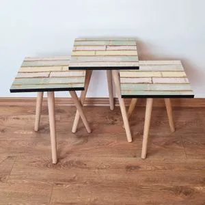 3Shp117 - Green Green
White
Yellow Nesting Table (3 Pieces)