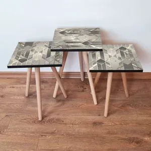 3Shp134 - Grey Grey
Gold Nesting Table (3 Pieces)