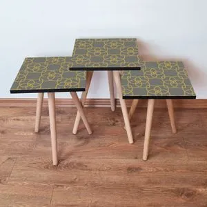 3Shp135 - Grey Grey
Gold Nesting Table (3 Pieces)
