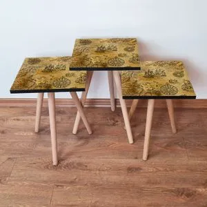 3Shp145 - Camel Camel
Brown Nesting Table (3 Pieces)