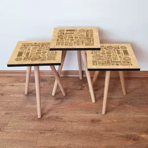 3Shp153 - Camel Camel
Brown Nesting Table (3 Pieces)