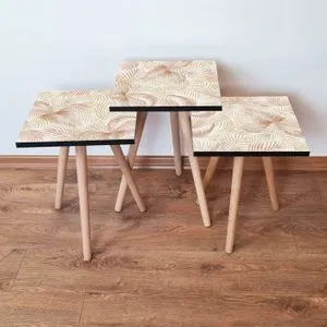 3Shp173 - Beige Beige
White Nesting Table (3 Pieces)