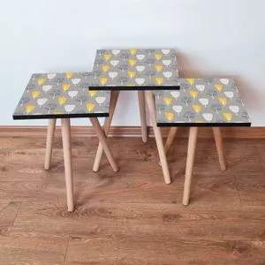 3Shp186 - Grey Grey
White
Yellow Nesting Table (3 Pieces)