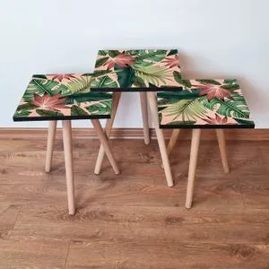 3Shp203 - Salmon Salmon
Green
Tile Red Nesting Table (3 Pieces)