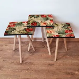 3Shp205 - Bež Nesting Sto (3 komada)