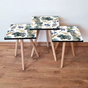 3Shp217 - Beige Beige
Green
Gold
Navy Blue Nesting Table (3 Pieces)