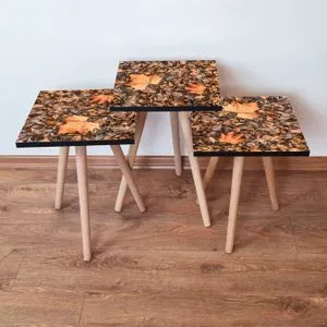 3Shp22 - Camel Camel
Brown Nesting Table (3 Pieces)