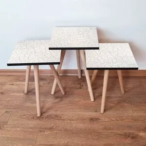 3Shp221 - White White
Grey Nesting Table (3 Pieces)