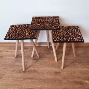 3Shp226 - Brown Brown Nesting Table (3 Pieces)