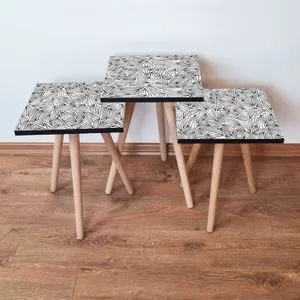 3Shp229 - White White
Black Nesting Table (3 Pieces)