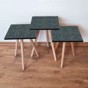 3Shp236 - Grey Grey
Gold Nesting Table (3 Pieces)