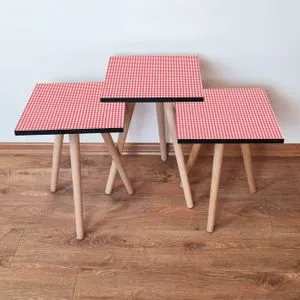 3Shp241 - Red Red
White Nesting Table (3 Pieces)