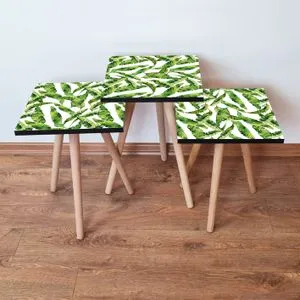3Shp253 - Green Green
White Nesting Table (3 Pieces)