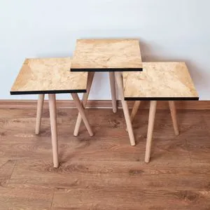 3Shp254 - Bež Nesting Sto (3 Komada)