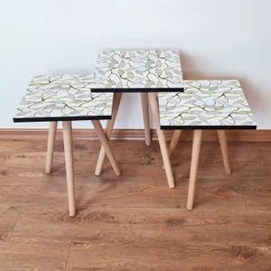 3Shp270 - White White
Grey
Gold Nesting Table (3 Pieces)