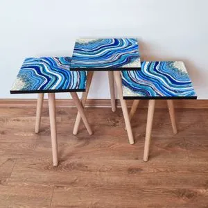 3Shp290 - Navy Blue Navy Blue
Blue
White
Purple Nesting Table (3 Pieces)