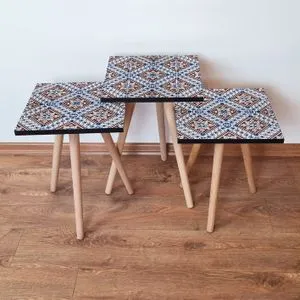 3Shp32 - Navy Blue Navy Blue
Blue
Claret Red Nesting Table (3 Pieces)